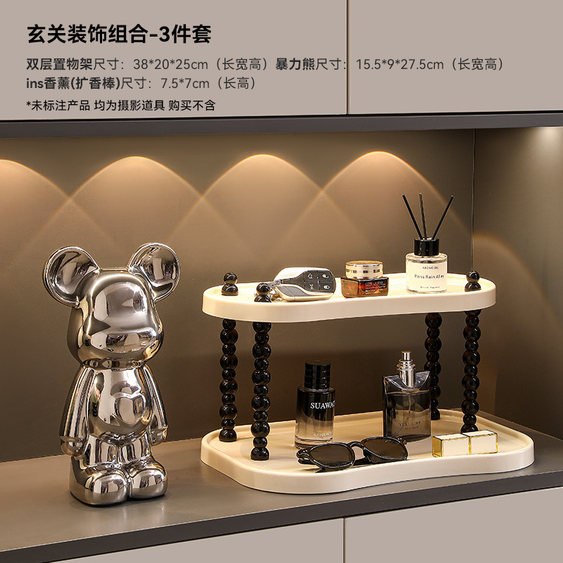 Chinese-style key storage, entrance hall decorations, ornaments, shoe cabinets, shelves, gifts for moving into a new home Item Picture