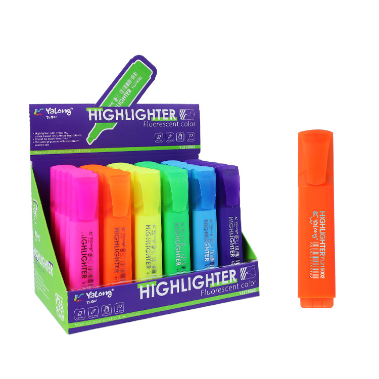 Self-owned brand fluorescent color marking highlighters for office and school stationery supplies
