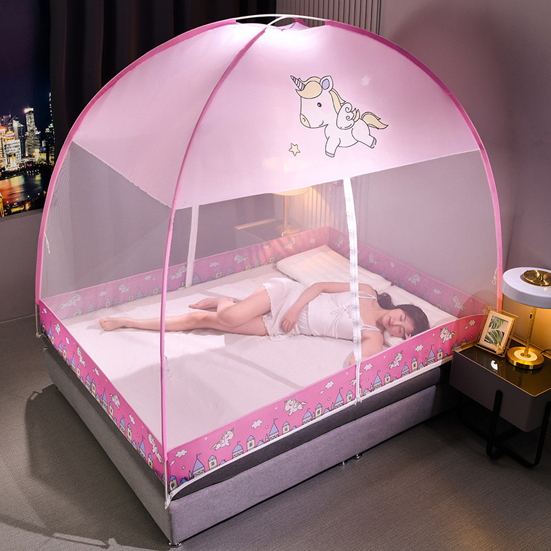 No installation of yurt mosquito nets, 1.8-meter household bed, 1.5-meter student tent, 1.2-meter magic mosquito net manufacturer wholesale