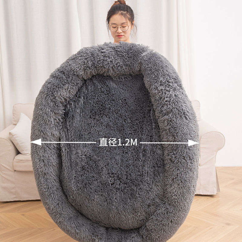 Dog beds, cat beds, plush round pet beds, dog beds, winter dog MATS, pet beds, wholesale of pet supplies Specification image
