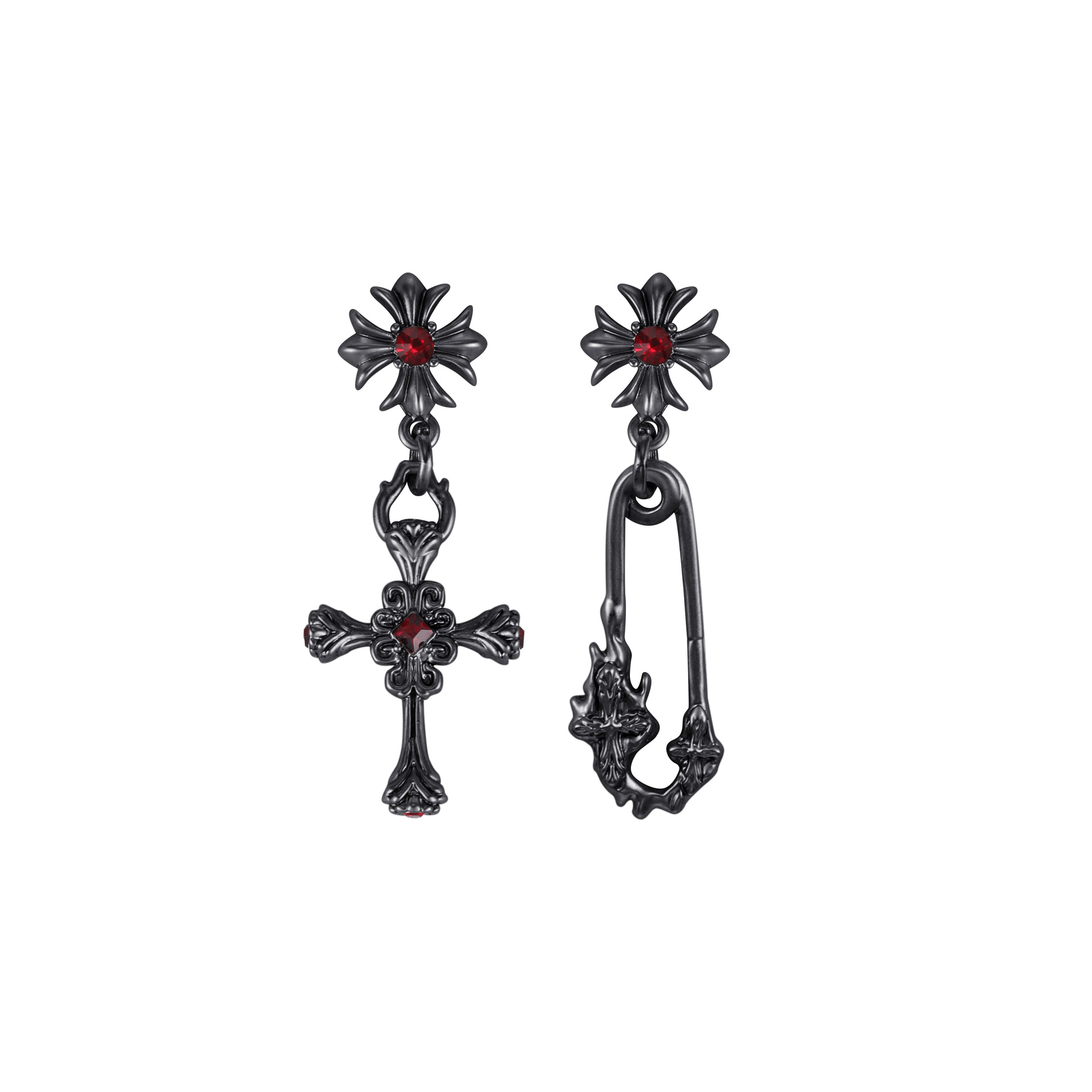【 Customized 】 Original design Dark Night Holy Cross series earrings, women's light luxury, fashionable, high-end and versatile earrings Item Picture