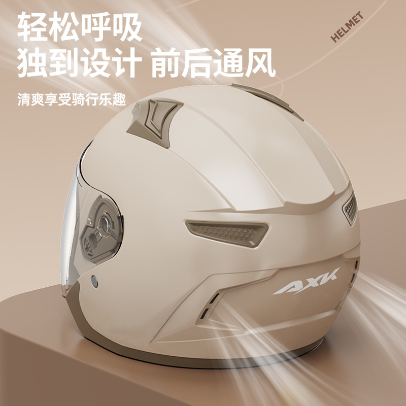 Special supply for foreign trade: motorcycle helmets for men to keep warm in winter, half helmets for electric bikes for women, and all-season sun protection safety helmets Specification image