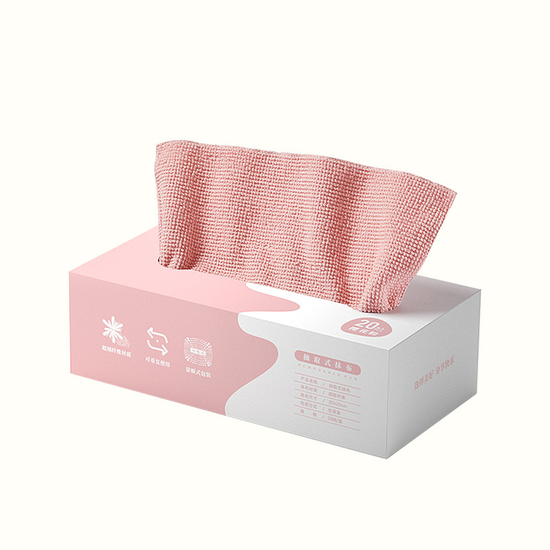 抽取式抹布厨房一次性懒人抹布加厚可水洗洗碗布干湿两用可接外贸白底实物图