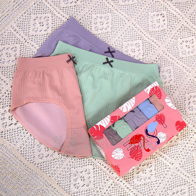 外贸时尚优品女士内裤女生纯棉石墨烯裆高弹无痕女式三角内裤批发产品图