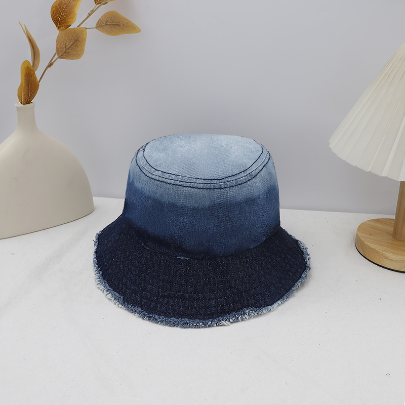 Korean washed denim fisherman hats for export, four-season solid color frilled basin hats, cross-border supply, women's sun hats Application Scenario