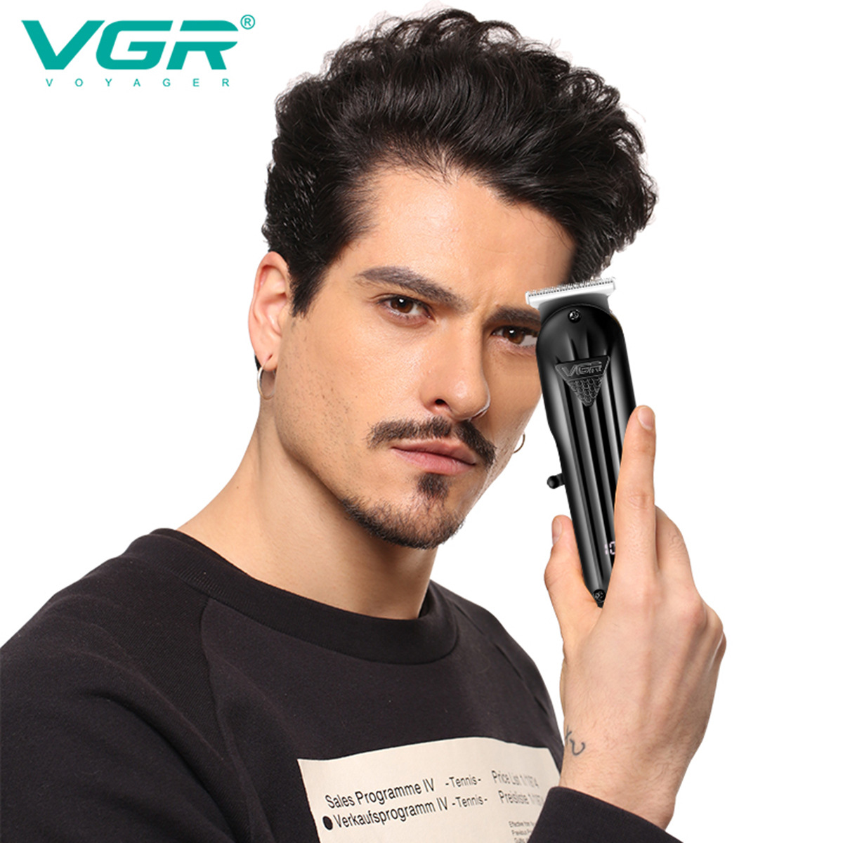 مقص كهربائي متخصص في صالون الحلاقة بالبلور السائل للرجال في شركة VGR982 للرجال Item Picture