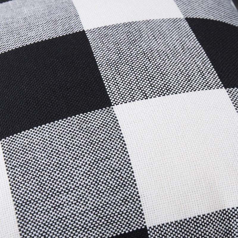 Classic checkered pillowcase, simple high-density linen large checkered pillowcase, pillow, cushion cover, gift wholesale Specification image