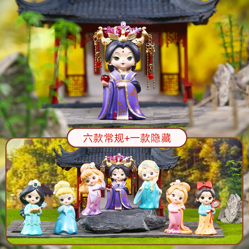 创意新款梦影公主盲盒手办古风女孩树脂桌面摆件女生礼物批发国潮