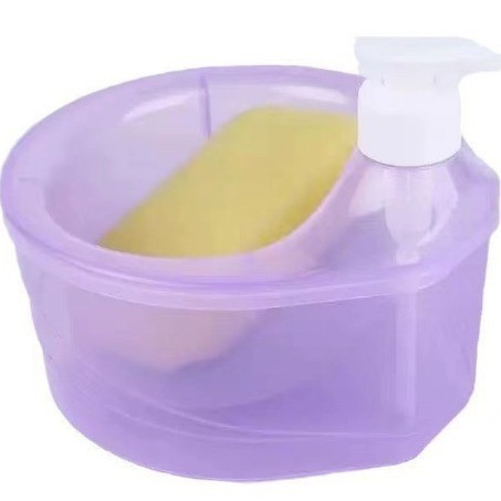 Plastic kitchen detergent press box, sponge wipe liquid filling box, press device, manual liquid dispensing box, dish soap liquid box Item Picture