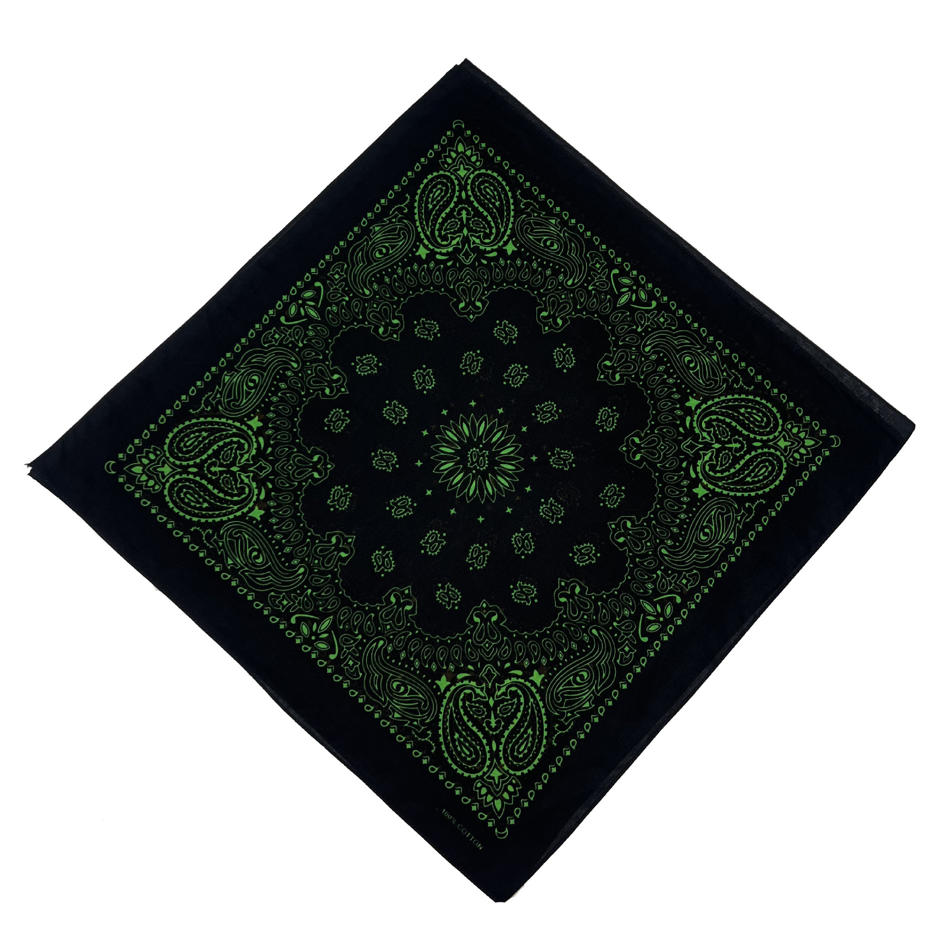 Wholesale of new pure cotton square scarf hip hop hip-hop street dance black background contrasting color sunflower bandana headscarf Application Scenario