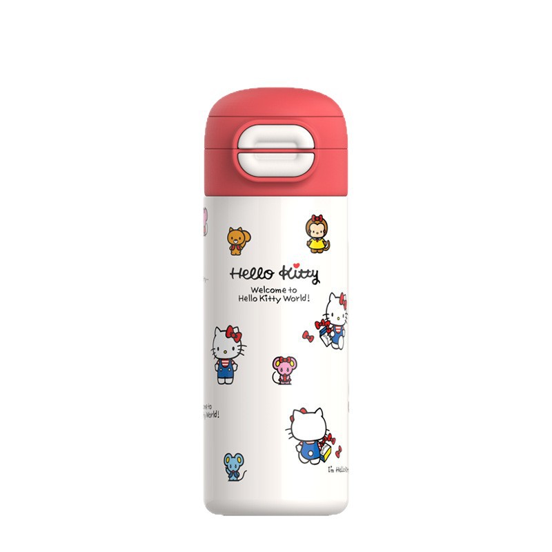 Sanrio Hello Kitty children's insulated Cup, portable straw cup, 316 stainless steel, high appearance level water cup, student cup Item Picture