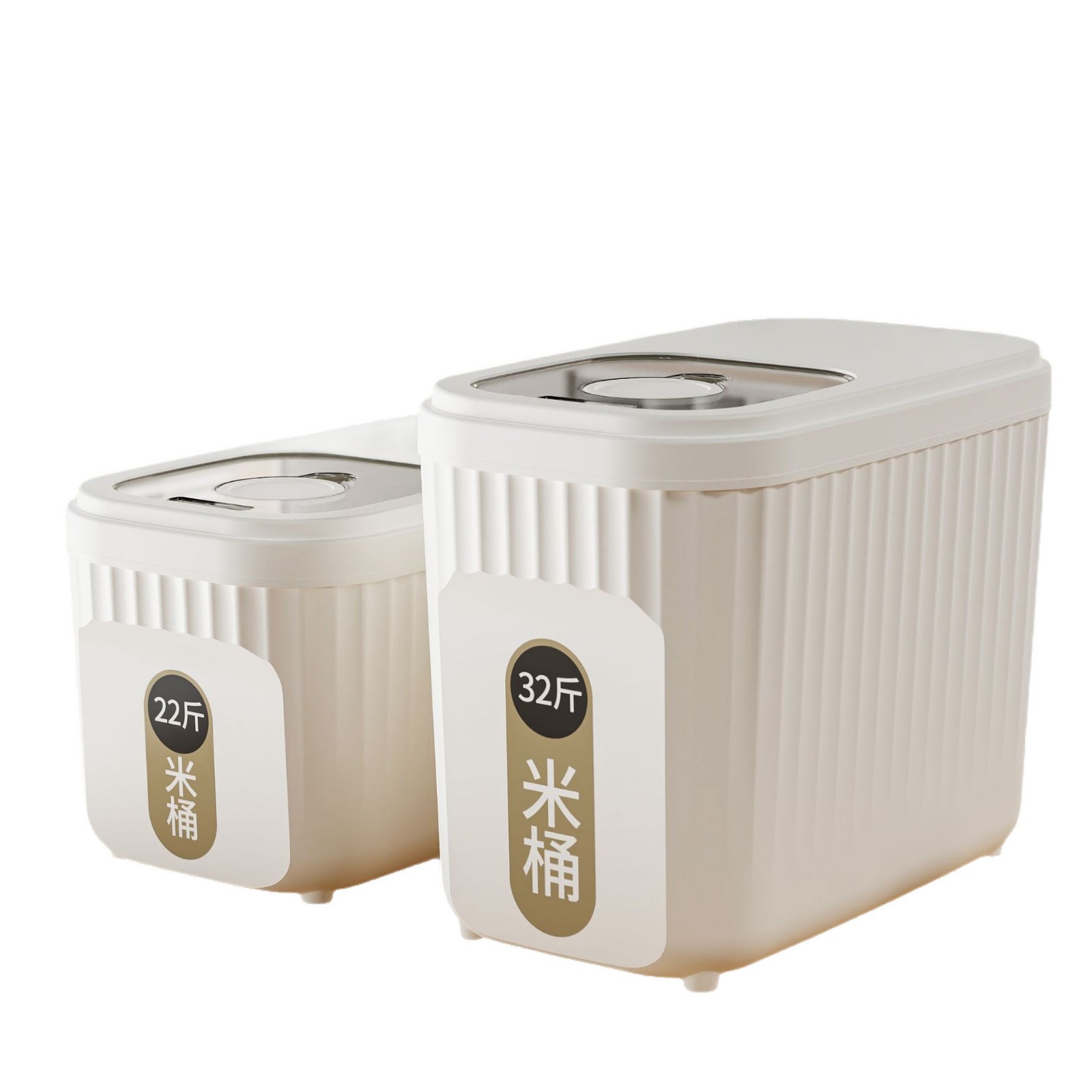 Large-capacity rice bucket, household insect-proof and moisture-proof flour and grain storage box, transparent sealed storage tank for cat and dog pet food Item Picture