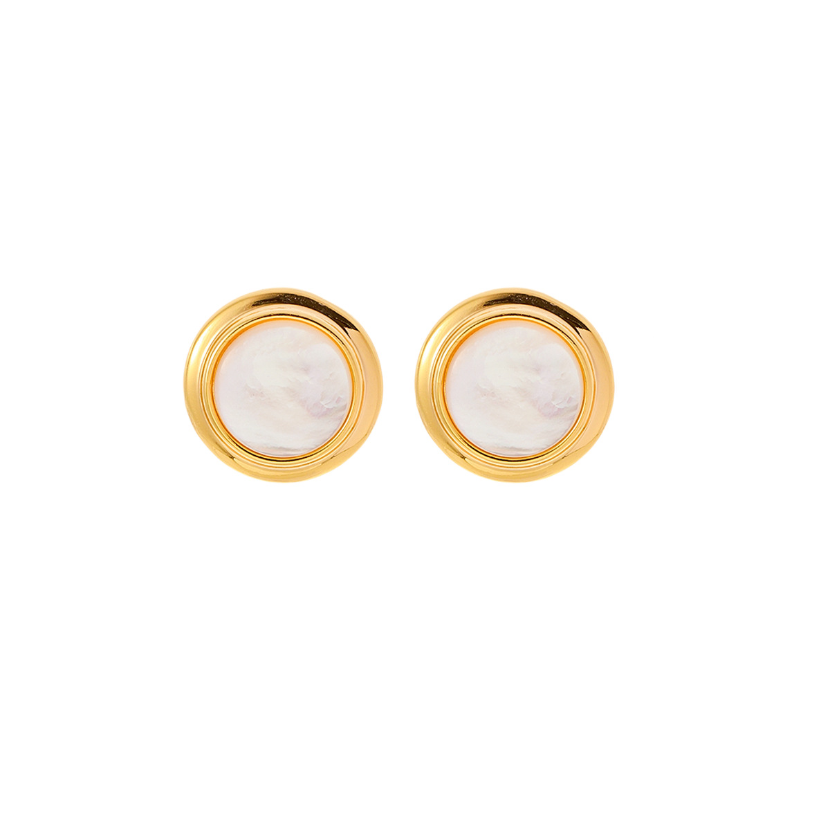 Nasha Cross-border exclusive natural shell stud earrings, a niche and high-end look with a cold style, European and American earrings, versatile daily earrings Item Picture