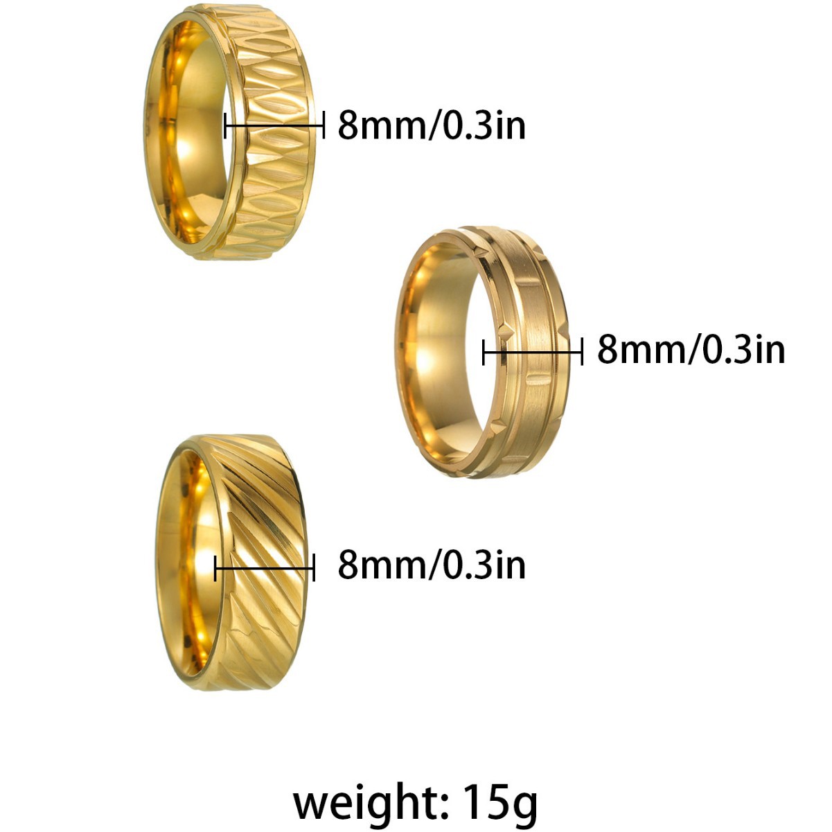 Amazon's new European and American style versatile and fashionable accessory ring, a simple and trendy men's ring and accessory set Application Scenario