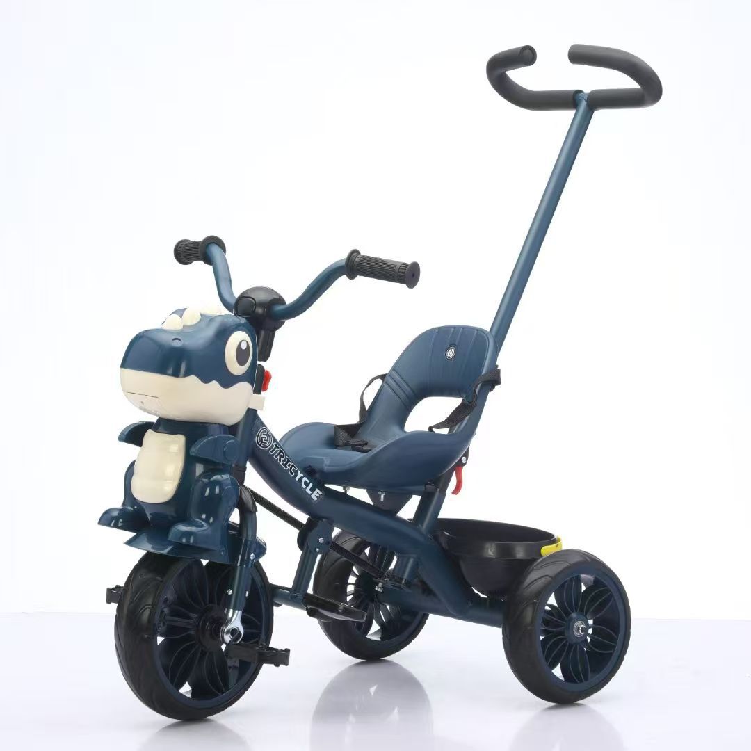 新款恐龙儿童三轮车脚踏车男女宝宝1-3-2-6岁大号三轮外贸出口