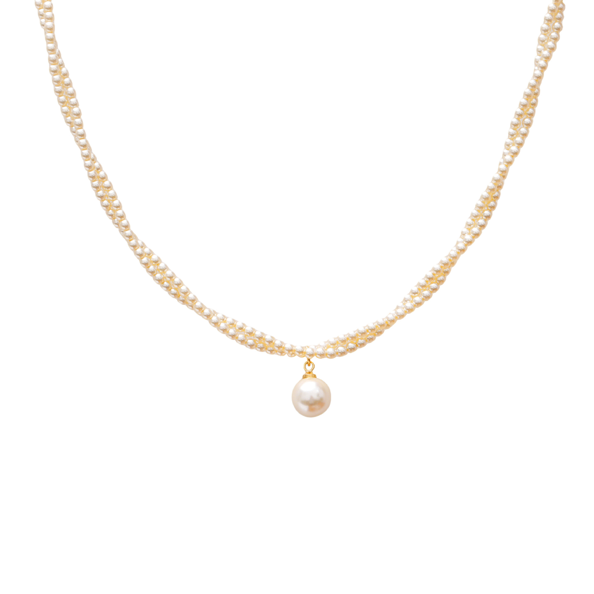 Hyacinth double-layered pearl mother-of-pearl necklace, sweater chain, collarbone chain, light luxury and niche, 2025 Douyin Hit pendant accessory Item Picture