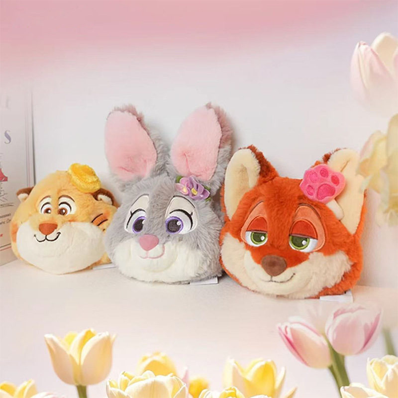 Disney-authorized Zootopia Inspector Judi Nick Panther Spring Flower Series Coin Purse Pendant