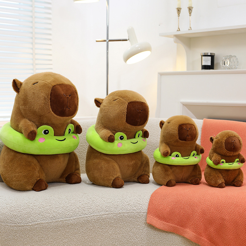 New swimming rings, Capibara plush toys, capybara dolls, girls' throw pillows, cute figurines, wholesale of popular online gifts Specification image