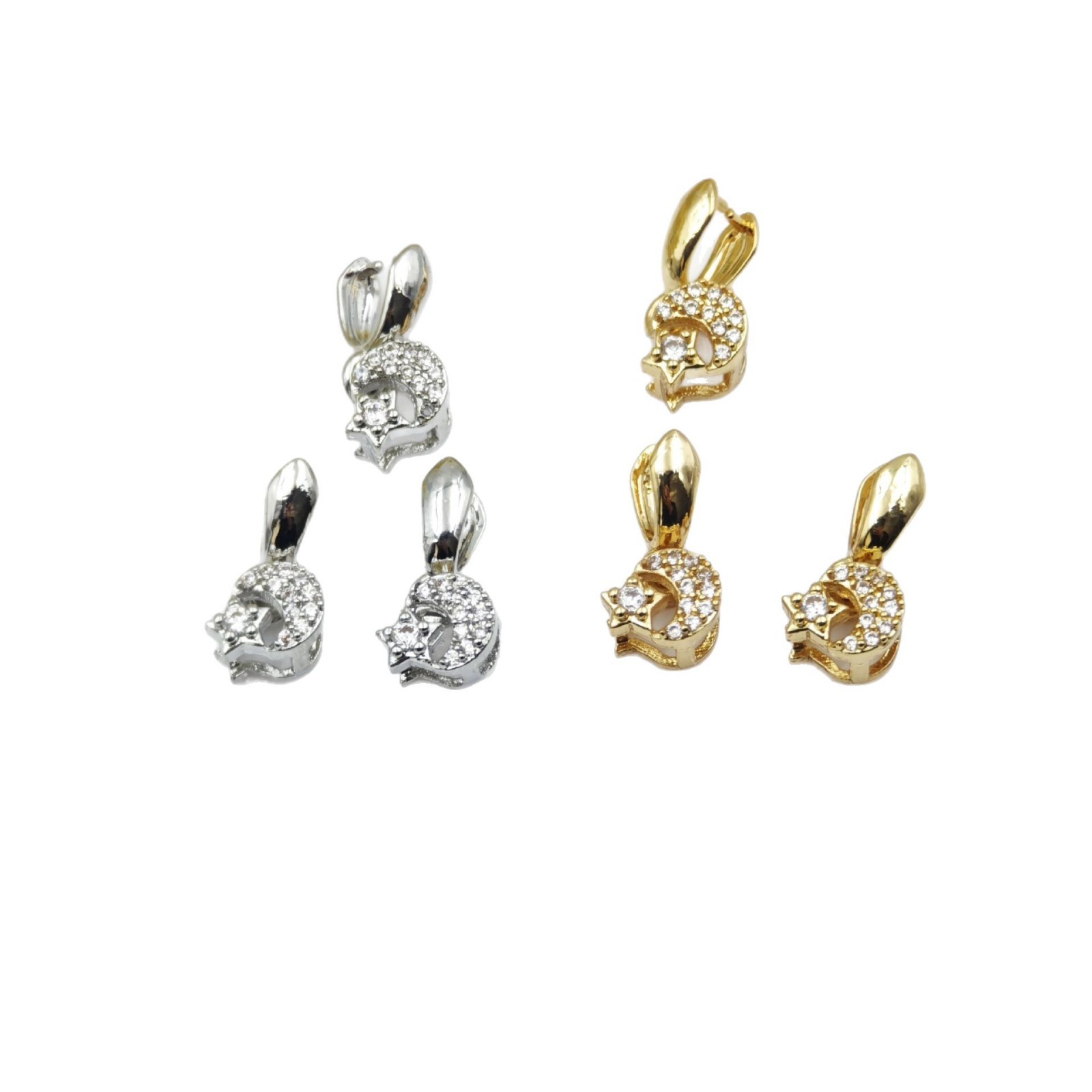 18k gold-plated micro-inlaid zircon diamond sunflower seed pendant, pendant head, jade clip, pendant head, diy jewelry accessory, jade clip, button Item Picture