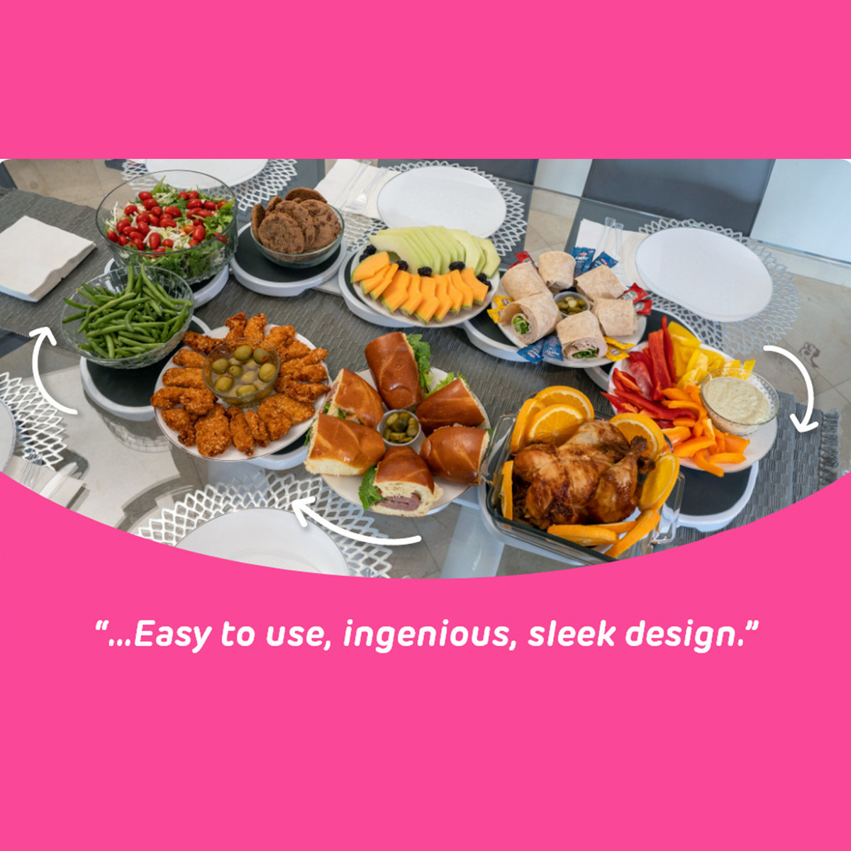 Amazon bestseller TheLazy Susan Revolution Table Rotating Tray Portable Meal tray