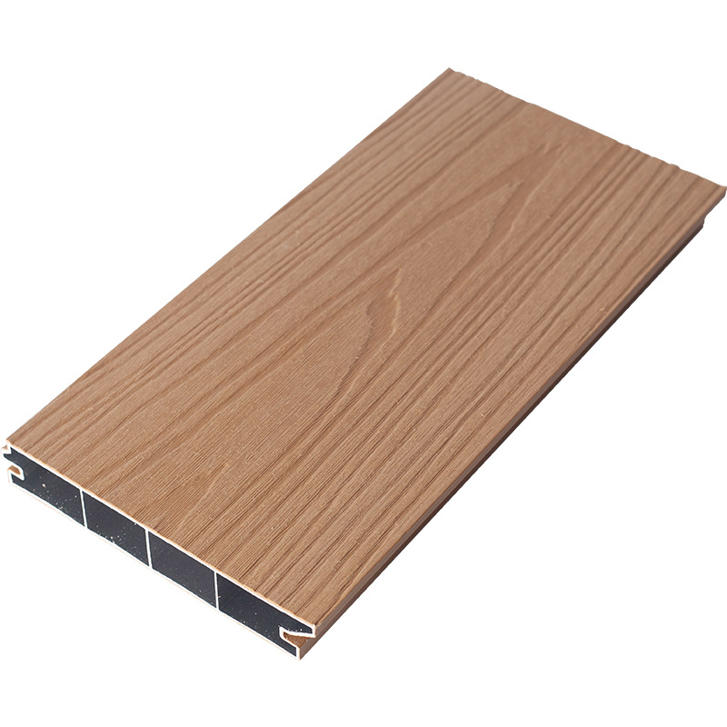 Aluminum alloy outdoor double-sided flooring, outdoor courtyard garden aluminum-plastic wood flooring, all-aluminum terrace yard wood-plastic board Item Picture