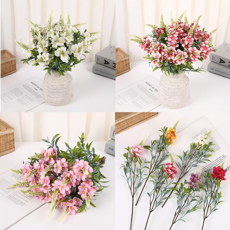 仿真花单支樱雪花家居装饰花瓶插花摆件 户外不褪色绿植假花批发