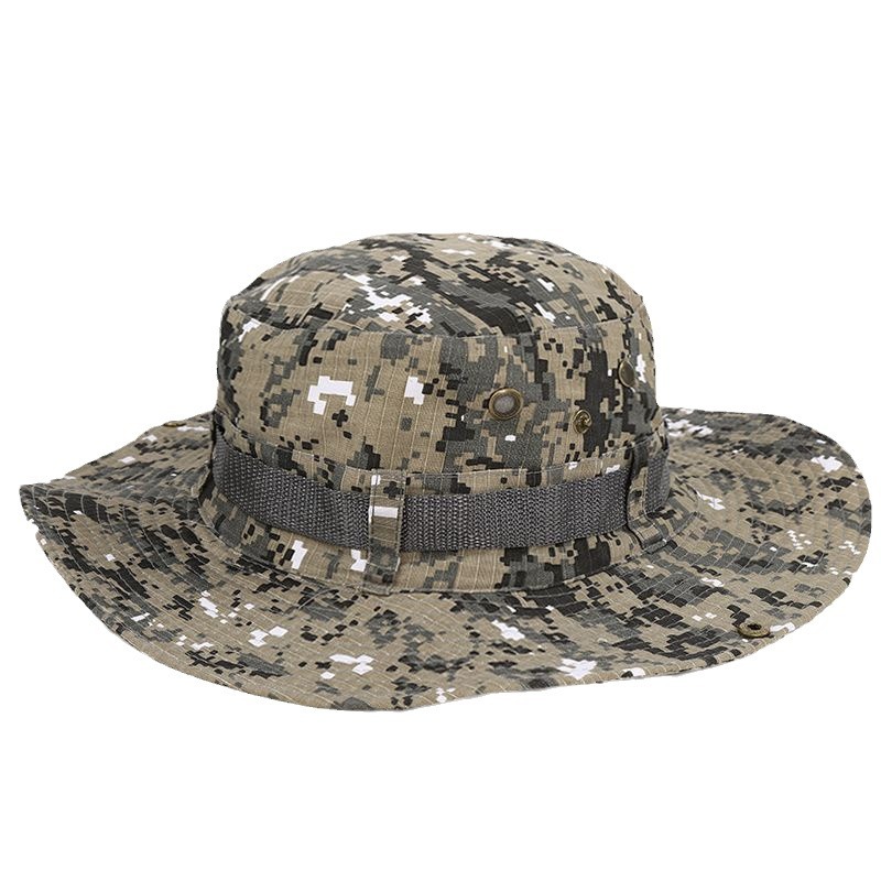 New fisherman's hat with double-sided fabric, portable storage, Pennie hat, summer outdoor travel fishing, large brim and sun hat Item Picture