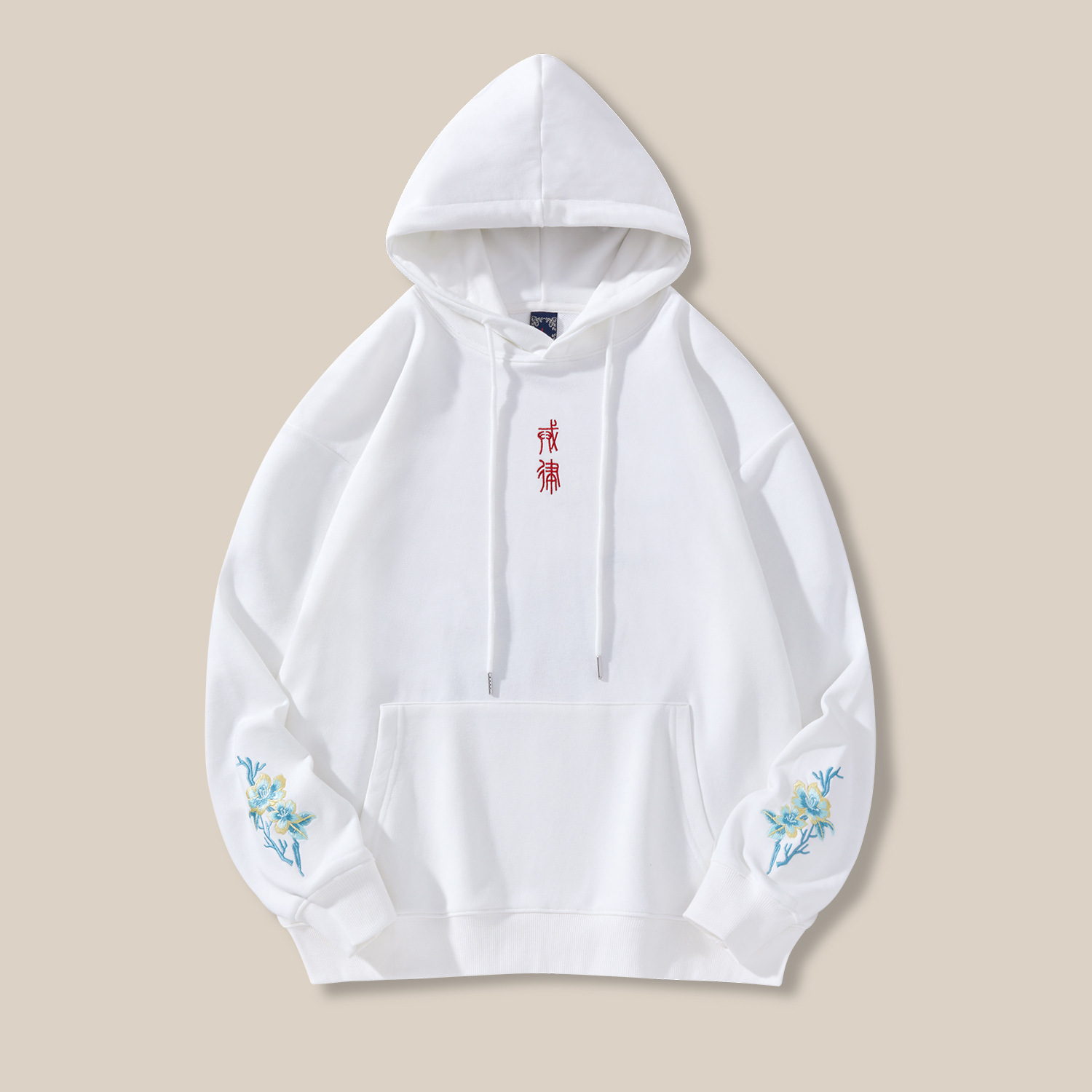 The new Qilin Heavy Industry embroidered hoodie for men, a trendy casual hooded men's shirt, and a large-sized men's casual couple shirt from a trendy brand Application Scenario