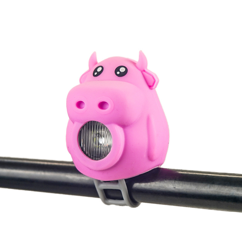 CYGM-012 Little Bull horn headlight, bicycle horn headlight, bike lamp, USB charging, mountain bike riding light, night riding equipment, bell Item Picture