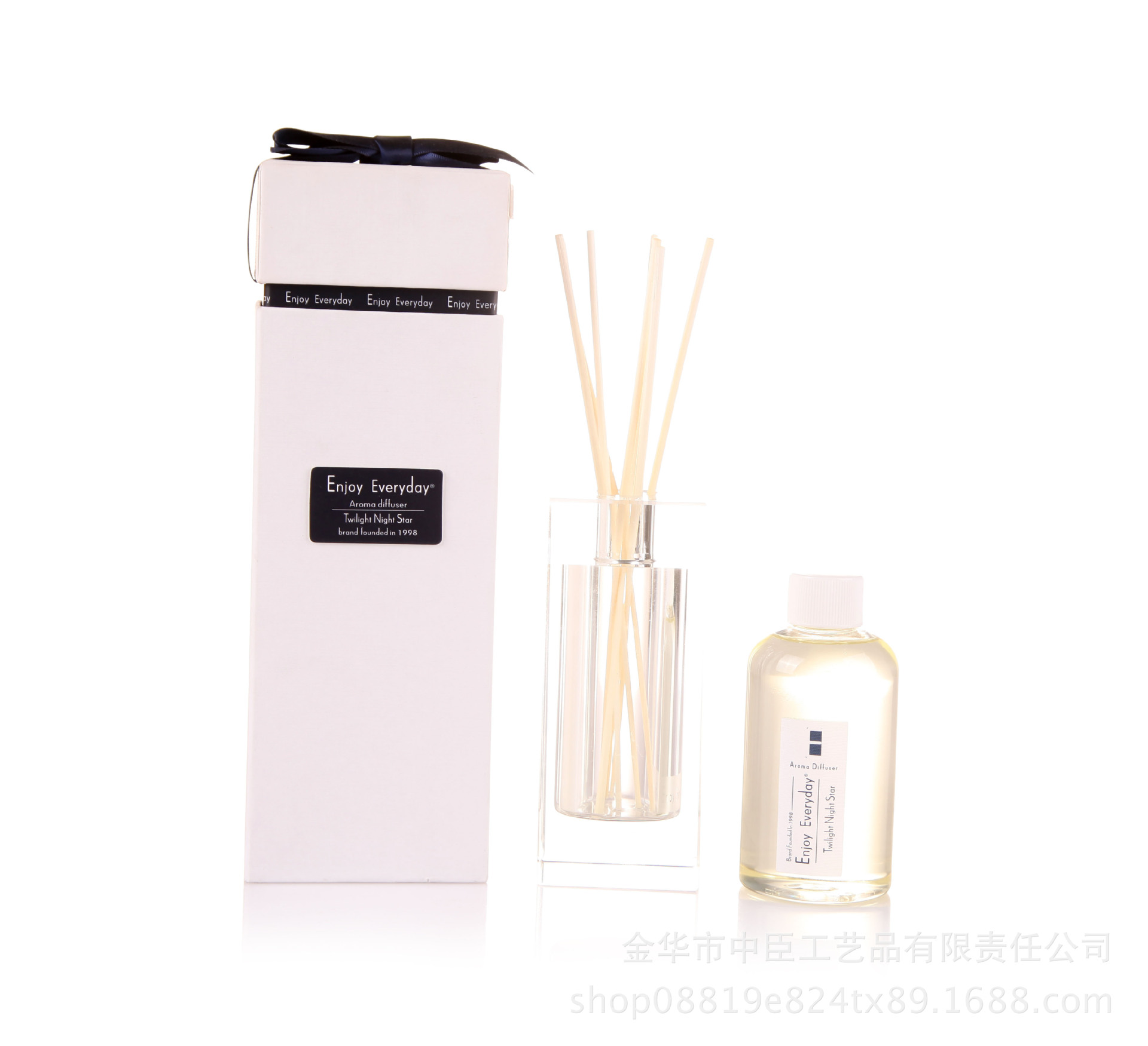 High-end flameless aromatherapy set for home use, with long-lasting deodorizing rattan strips for indoor fragrance and fresh air, 150ml details Picture
