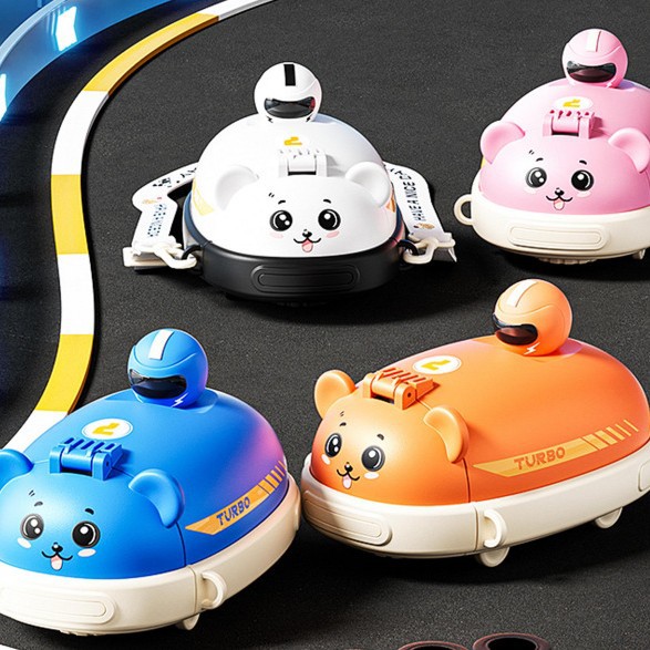 创意小汽车儿童碰碰车玩具水杯带吸管杯子防摔耐高温塑料杯