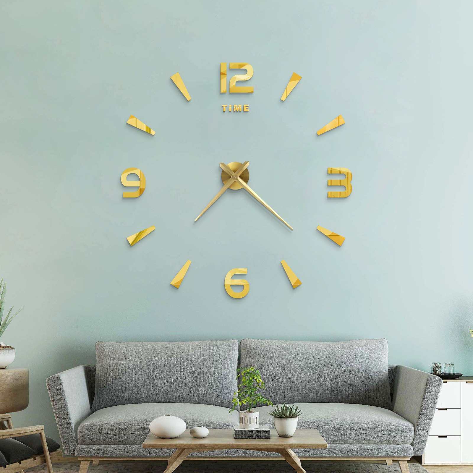 Simple clocks, large wall clocks, wall hanging clocks, creative wall clocks, acrylic wall clocks, diyclock clocks, European-style wall-mounted clocks details Picture