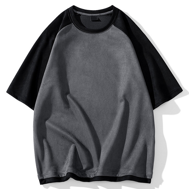 Color sólido peso libras raggle manga corta hombre verano nueva gamuza body tops casual legging tops