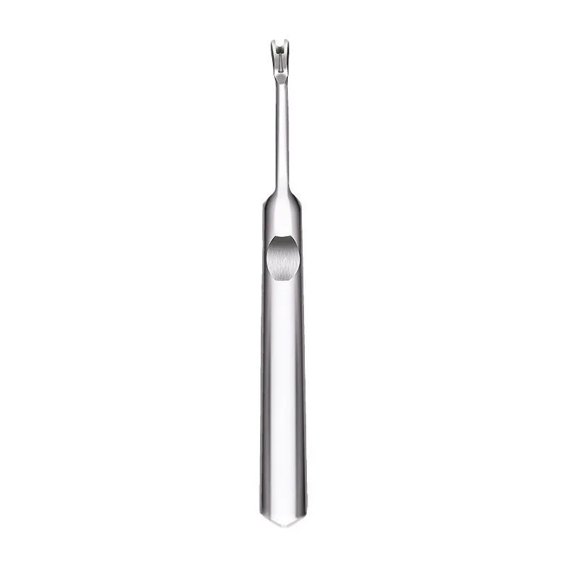 Stainless steel dead skin fork U-shaped nail art exfoliation knife, push fork hand exfoliation, barb trimming, nail care tool Item Picture