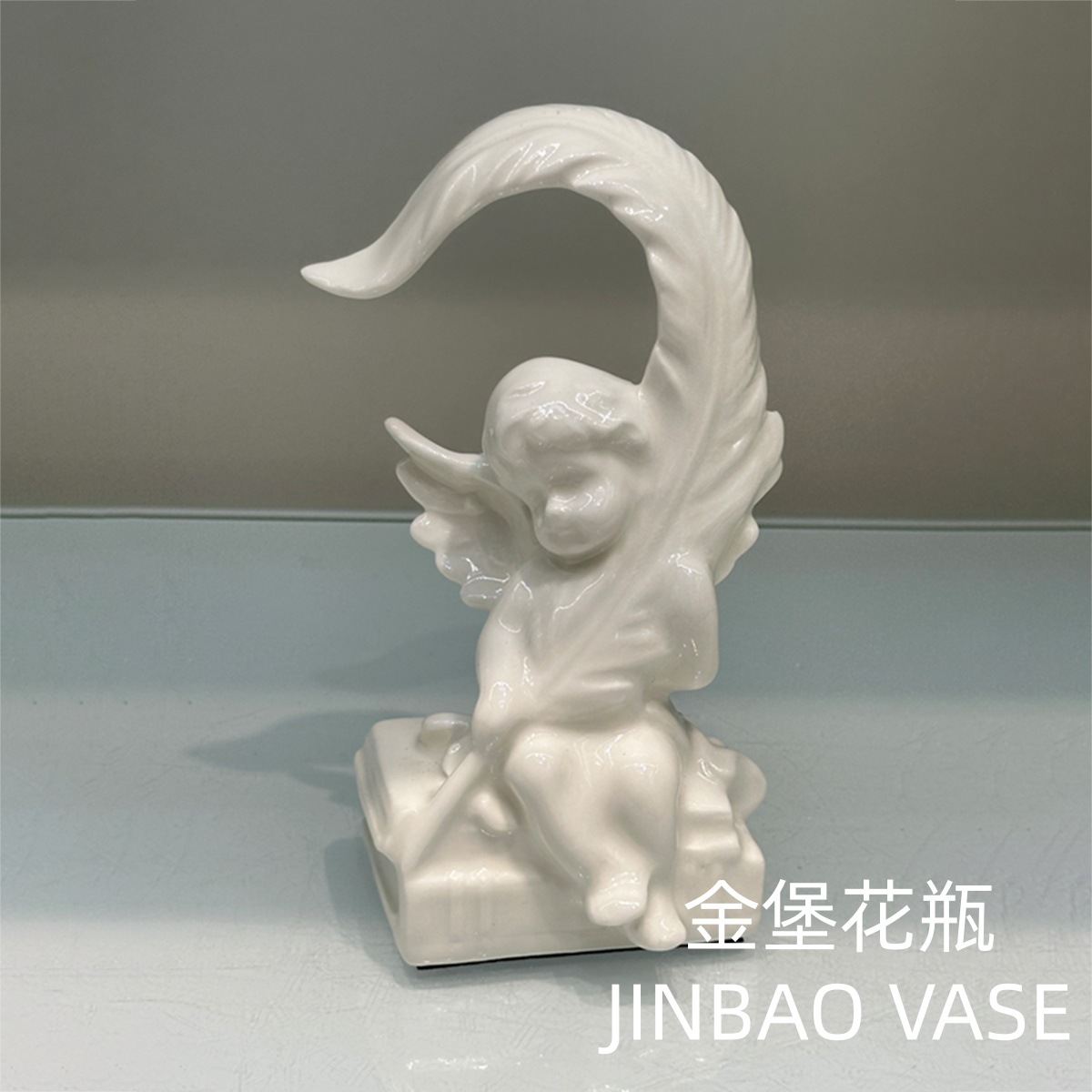 创意白色陶瓷装饰工艺品客厅桌面家居饰品摆件瓷器礼品厂家直销细节图
