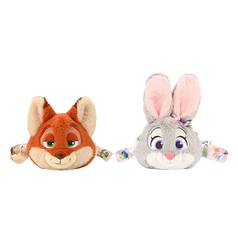 Disney officially authorized Zootopia Judy Nick Spring Flower Pain Crossbody Bag Plush Toy bag Item Picture