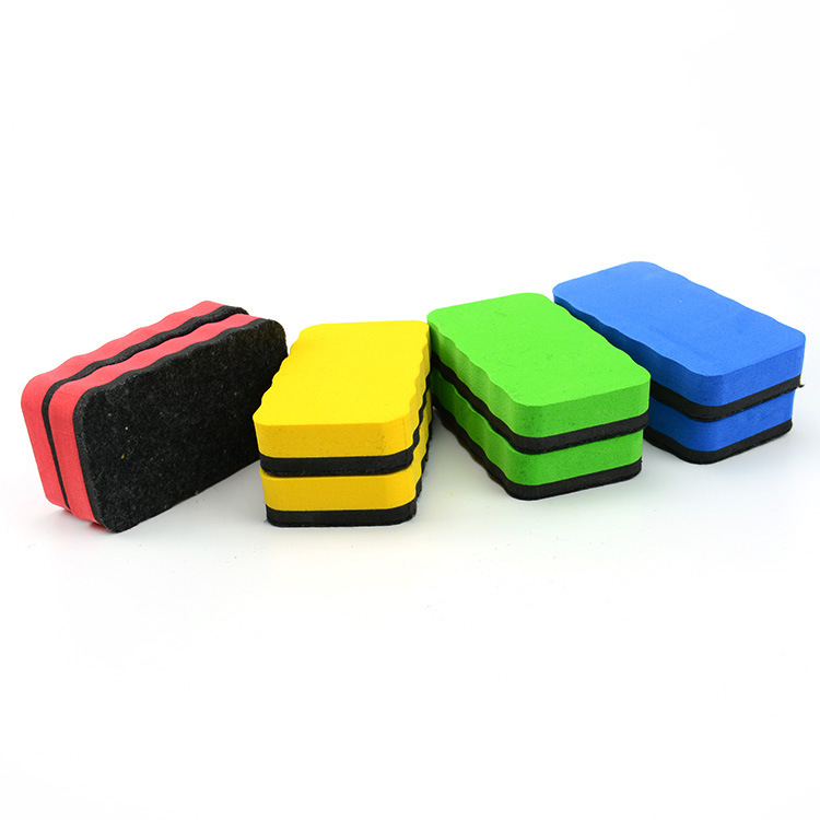 EVA white board eraser, color LOGO teaching, rectangular easy-to-clean felt eraser, clean printed black board eraser, can be wiped details Picture