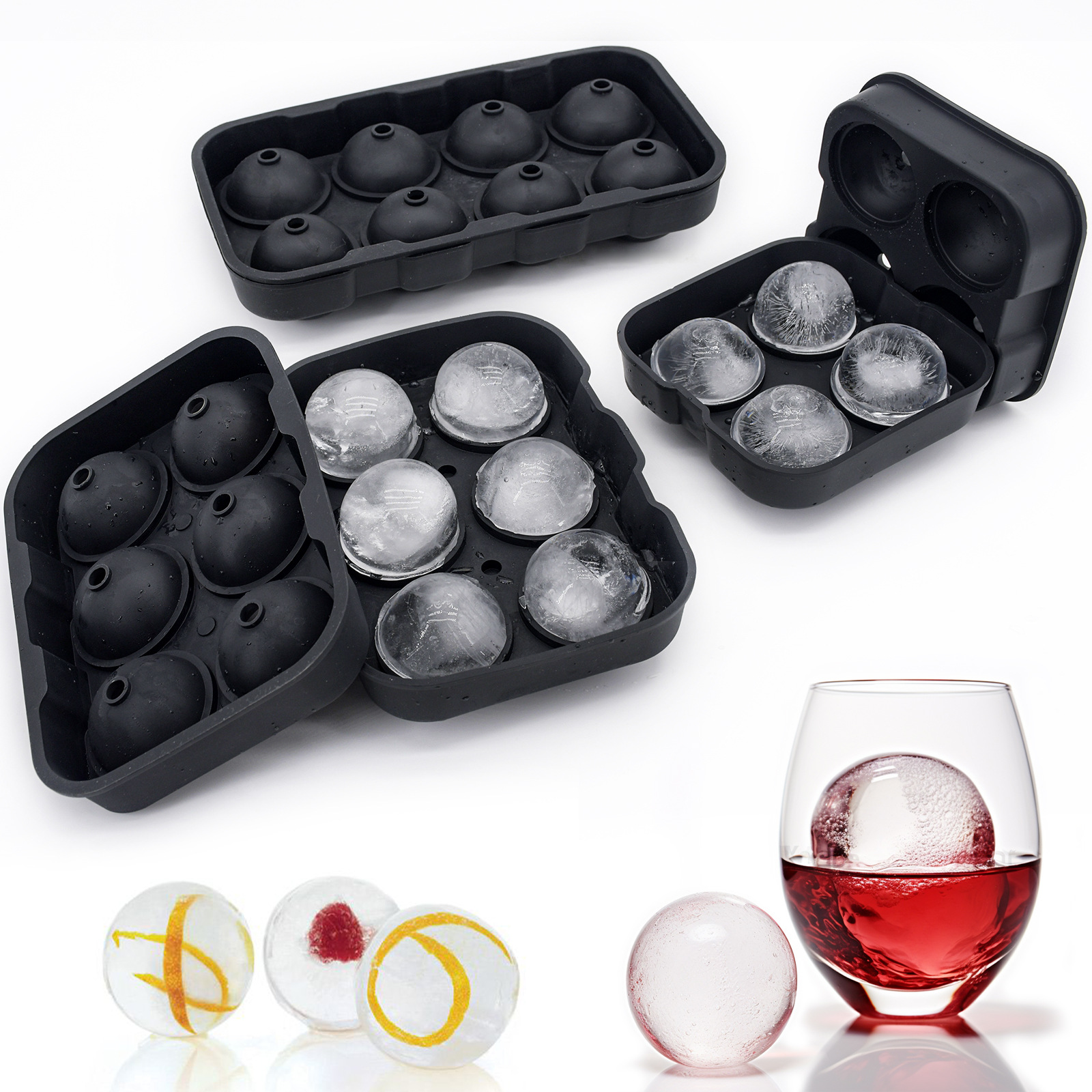 Whisky ice hockey mold, 468 holes, ice hockey puck, household round ball, ice cube tray, ice-making tool Application Scenario