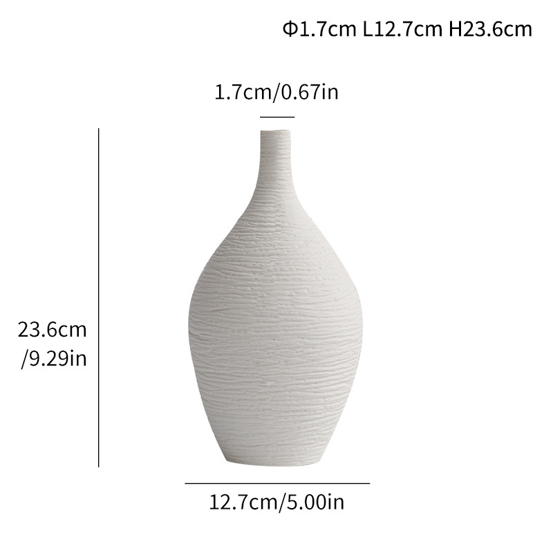 2025 Craft Vase, a modern style decoration for hotels and homes, with a small white spout and a popular cross-border decorative vase Item Picture