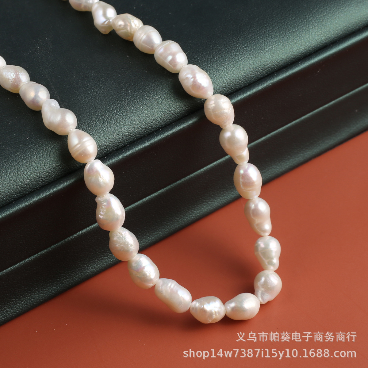 Wholesale of natural freshwater pearl teardrop-shaped Baroque DIY jewelry, handcrafted jewelry necklaces Specification image
