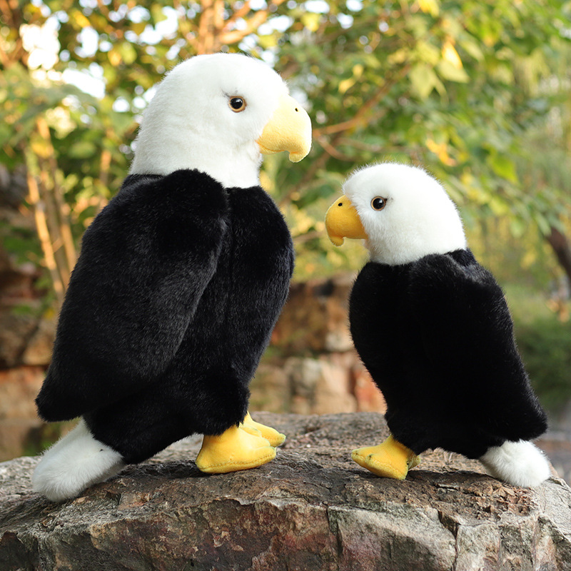New cross-border simulation bird plush toys, including eagle, pelican, vulture and stork simulation animal figurines, as well as park and scenic area ornaments details Picture