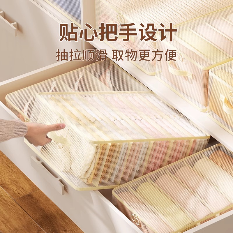 四件套收纳袋家用衣柜换季被子衣服羽绒被整理袋分格神器抽屉盒包产品图