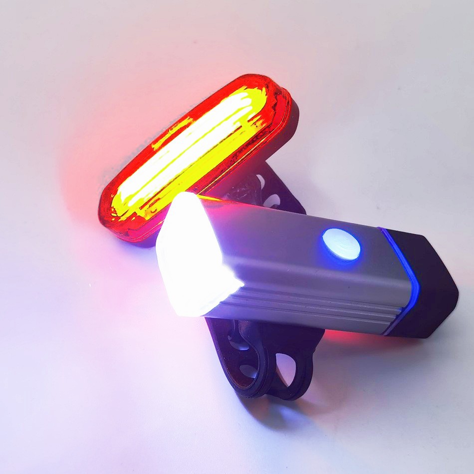 Mountain bike light, USB charging, night riding, strong flashlight, flashing warning, taillight, cycling equipment Item Picture