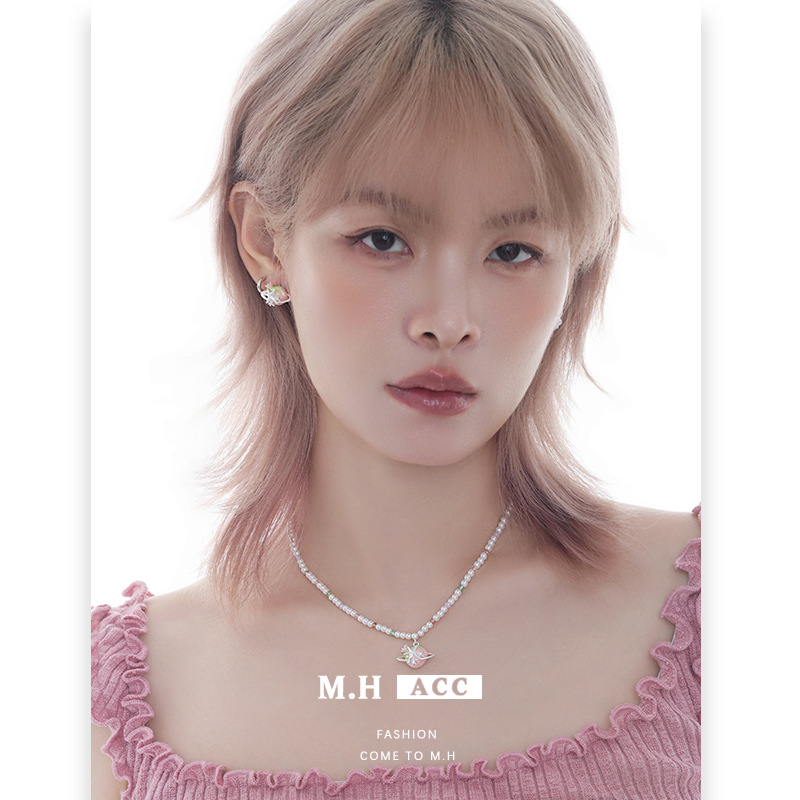 Star Ring Haiyu Series Pomegranate Earrings for Women, original design, sweet, cool, fashionable, versatile, exquisite and elegant earrings wholesale Specification image
