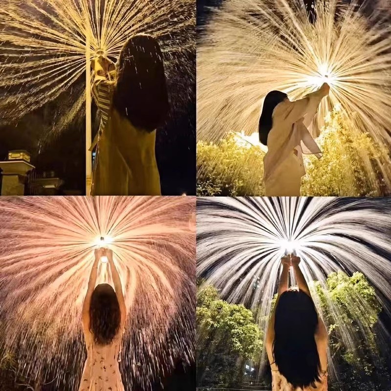 高品质炫光烟花水枪儿童玩具抽拉式喷水枪水炮沙滩戏水打水仗神器产品图