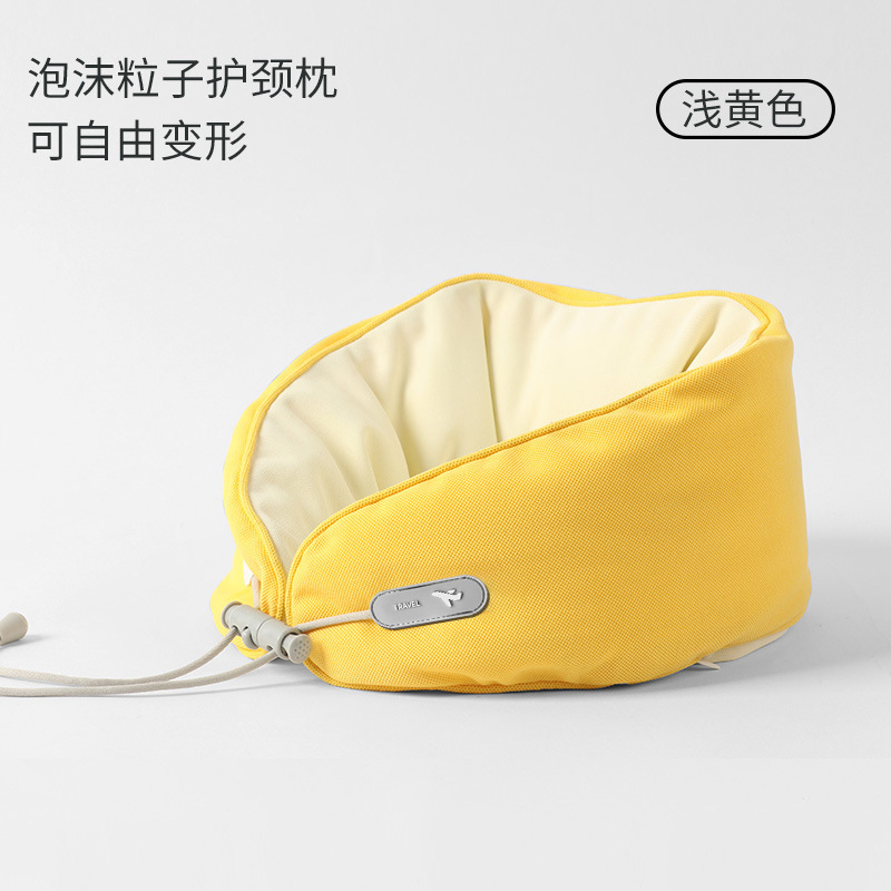 Simple U-shaped pillow macaron color, ins style adjustable neck pillow, portable pillow for home and travel, soft neck support details Picture