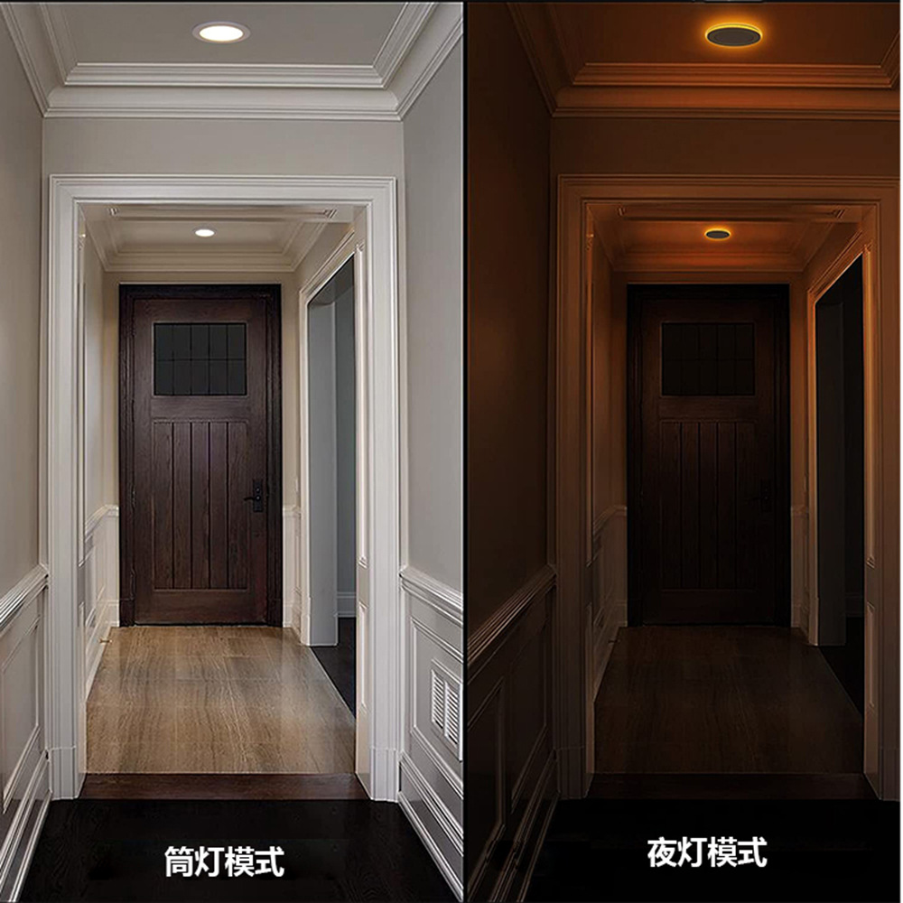 American-grade night light 5CCT+Nightlight, embedded led panel light, 1CM downlight, ultra-thin embedded Specification image