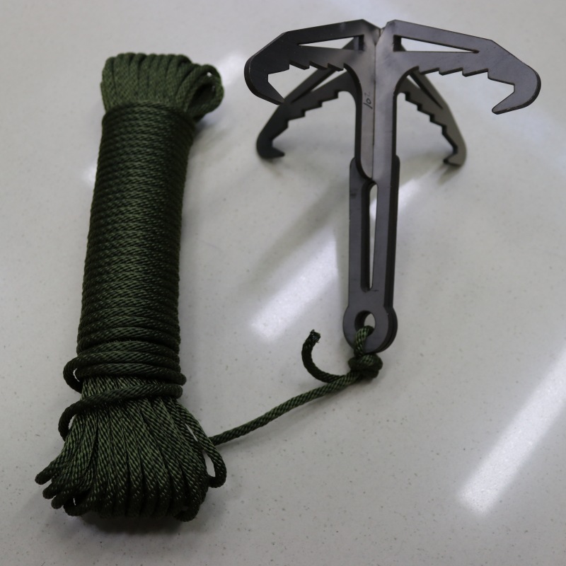 快拆登山锚水锚刀清理钓鱼渔具登山钩工兵用锚多用途快拆锚不锈钢