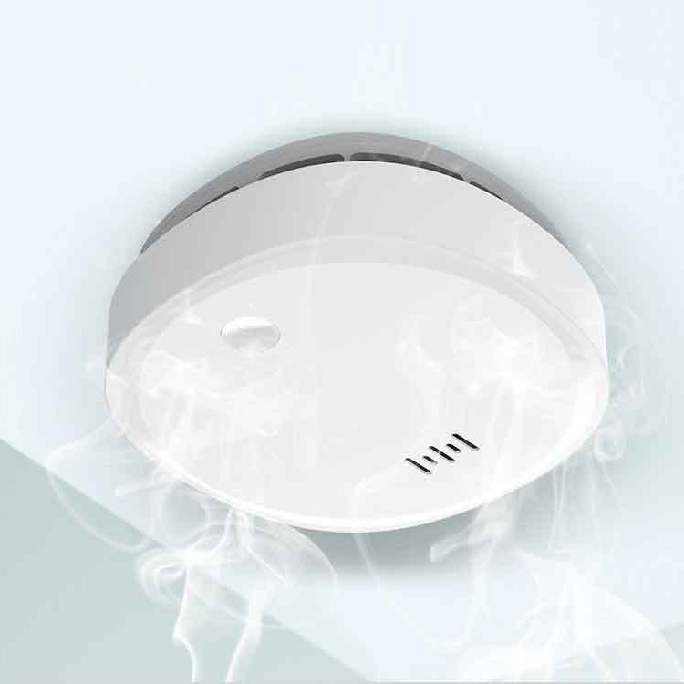Tuya Smart smoke alarm, fire warning, residential safety monitoring, 24-hour standby Application Scenario