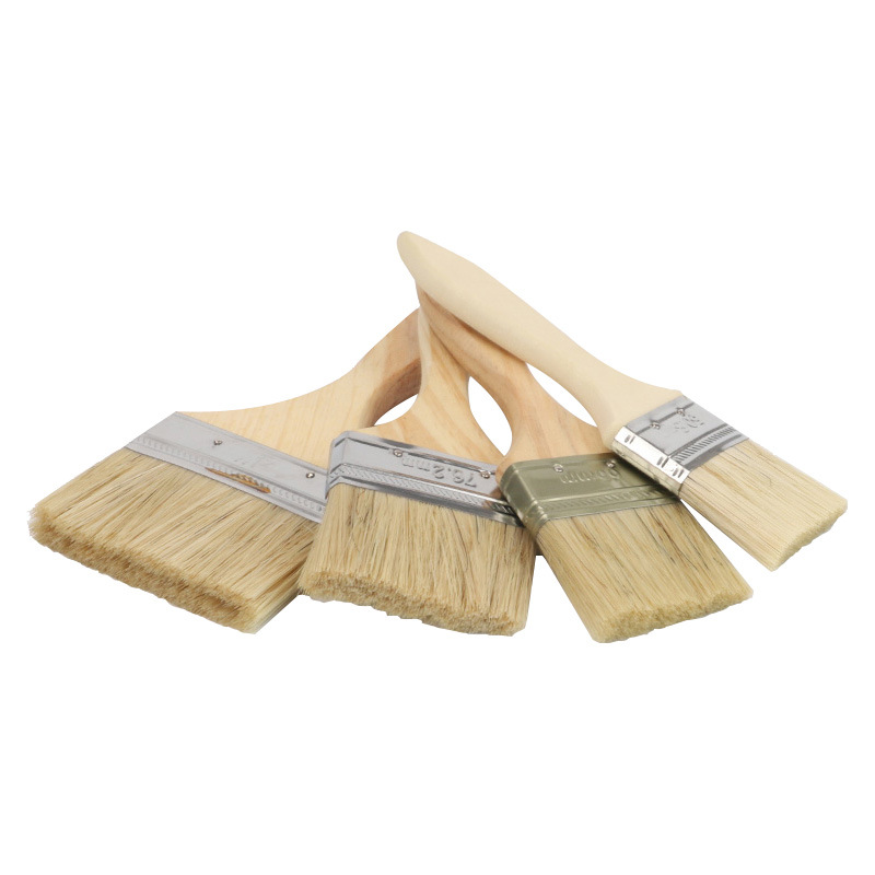 Factory wholesale paint brushes, pighair brushes, thickened wooden-handled brushes, industrial brushes, cleaning brushes and oil brushes Item Picture
